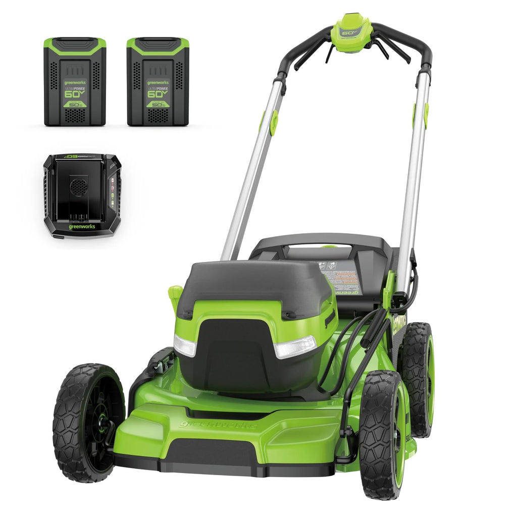 60V 21” Dual-Blade Self-Propelled Lawn Mower with (2) 5.0 Ah Batteries &amp; Rapid Charger