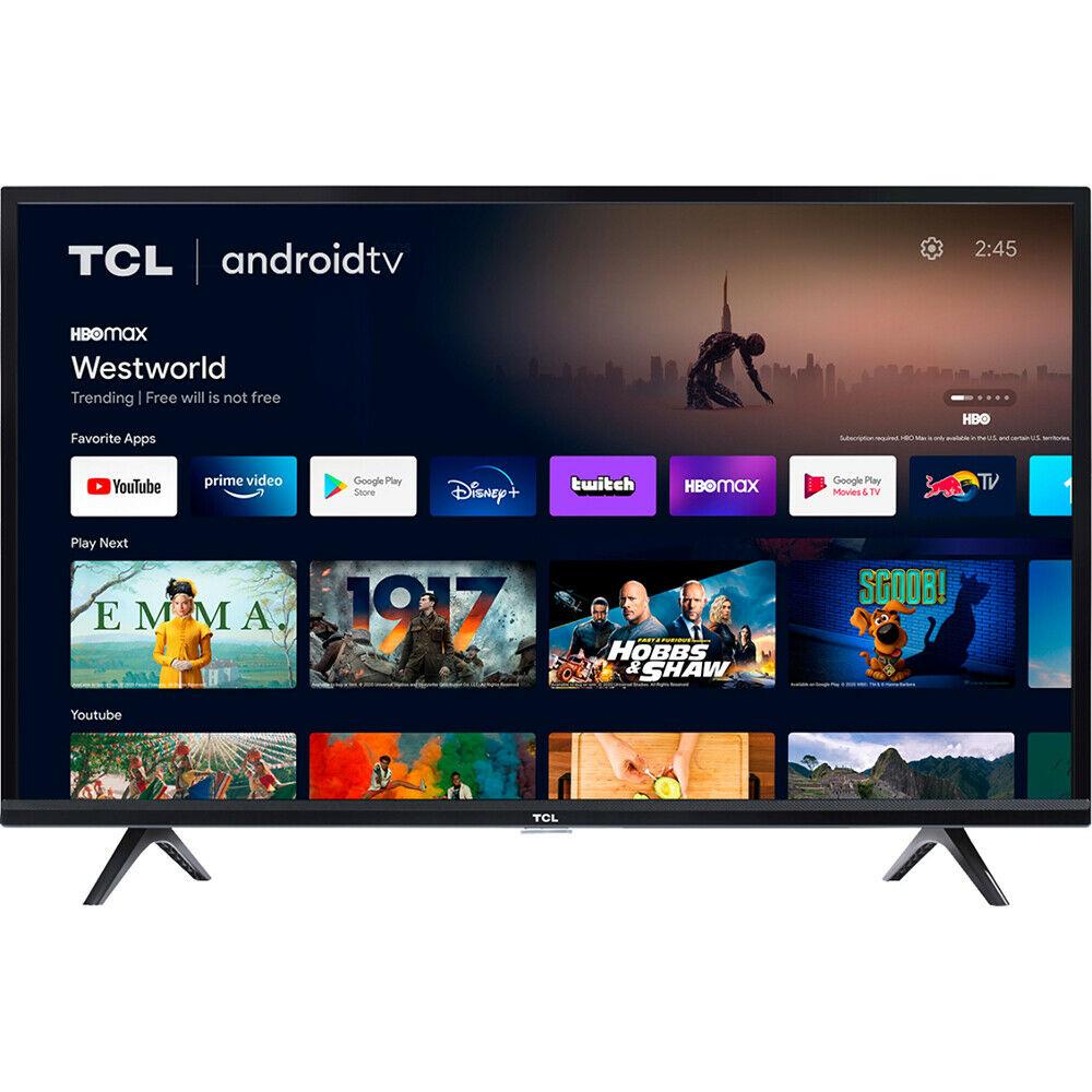 tcl 40" class 3 series| led hd smart tv w/ android system 2020 model refurbished