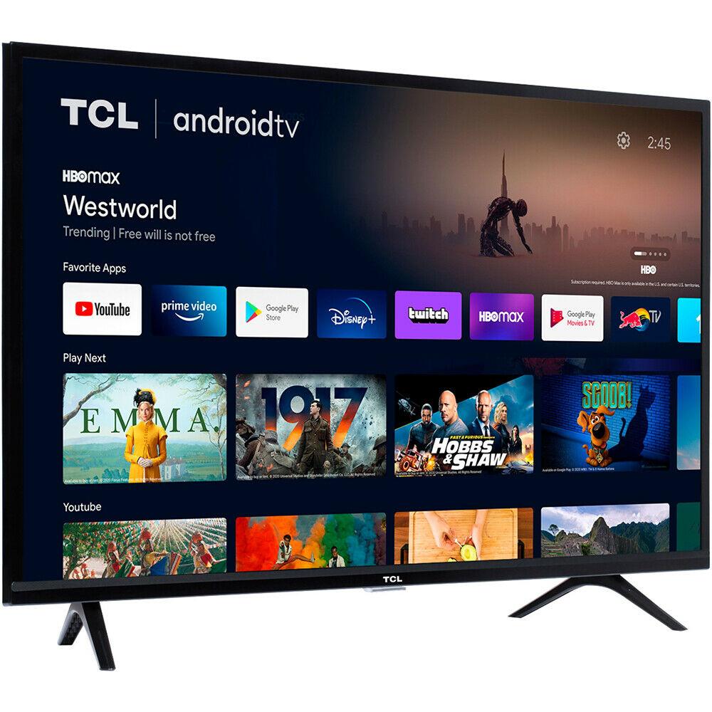 tcl 40" class 3 series| led hd smart tv w/ android system 2020 model refurbished