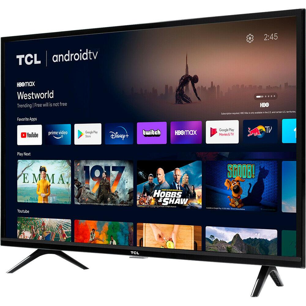 tcl 40" class 3 series| led hd smart tv w/ android system 2020 model refurbished