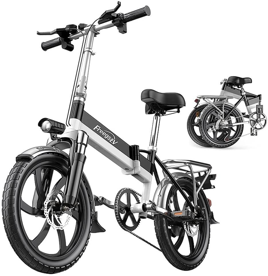 Electric Bike for Adult - 20" Thickened Tire - 280W Motor - 15.5MPH - 10 Speed - 48V 10Ah Removable Battery - City Commuter Ebike Folding Electric Bicycle