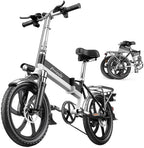 Electric Bike for Adult - 20" Thickened Tire - 280W Motor - 15.5MPH - 10 Speed - 48V 10Ah Removable Battery - City Commuter Ebike Folding Electric Bicycle