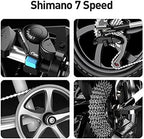 Electric Bike for Adult - 20" Thickened Tire - 280W Motor - 15.5MPH - 10 Speed - 48V 10Ah Removable Battery - City Commuter Ebike Folding Electric Bicycle