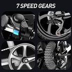 Electric Bike for Adult - 20" Thickened Tire - 280W Motor - 15.5MPH - 10 Speed - 48V 10Ah Removable Battery - City Commuter Ebike Folding Electric Bicycle