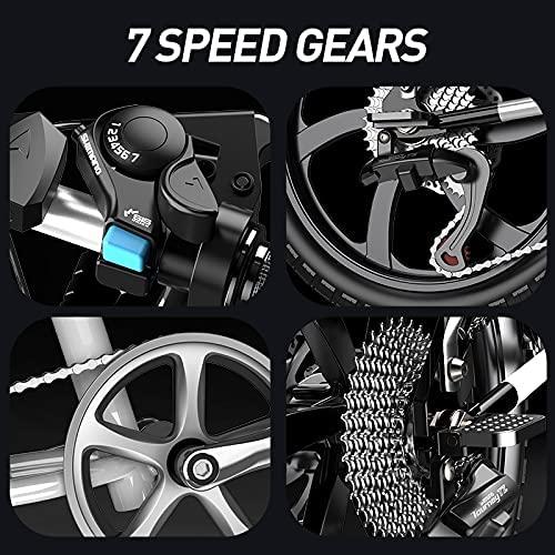 Electric Bike for Adult - 20" Thickened Tire - 280W Motor - 15.5MPH - 10 Speed - 48V 10Ah Removable Battery - City Commuter Ebike Folding Electric Bicycle