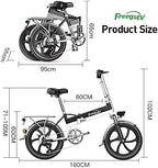 Electric Bike for Adult - 20" Thickened Tire - 280W Motor - 15.5MPH - 10 Speed - 48V 10Ah Removable Battery - City Commuter Ebike Folding Electric Bicycle