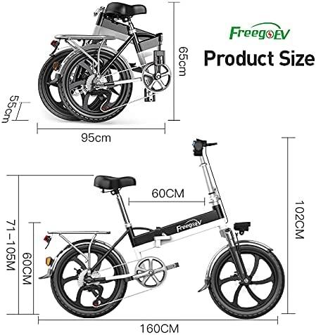 Electric Bike for Adult - 20" Thickened Tire - 280W Motor - 15.5MPH - 10 Speed - 48V 10Ah Removable Battery - City Commuter Ebike Folding Electric Bicycle