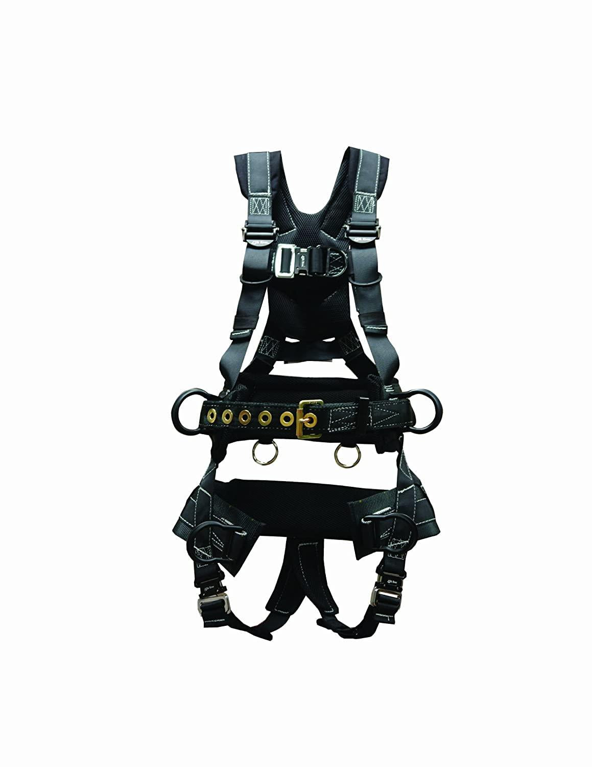 Elk River 67623 Polyester/Nylon PeregrineSD Platinum Series 6 D-Ring Harness with -Connect Buckles, Large