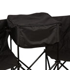 13.5 ft. Black Portable 8-Seater Folding Team Sports Sideline Bench (Attached Cooler)