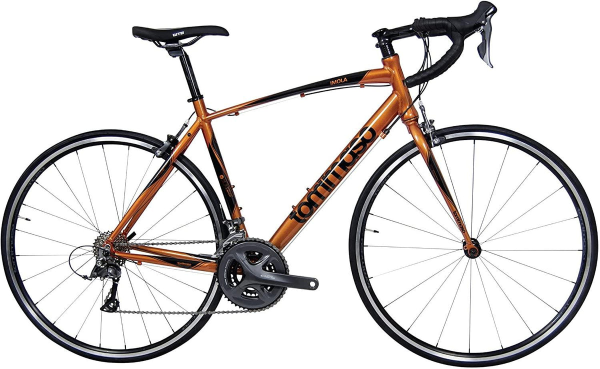 Tommaso Imola Endurance Aluminum Road Bike,  Claris R2000, 24 Speeds, Black, White, Burnt Orange