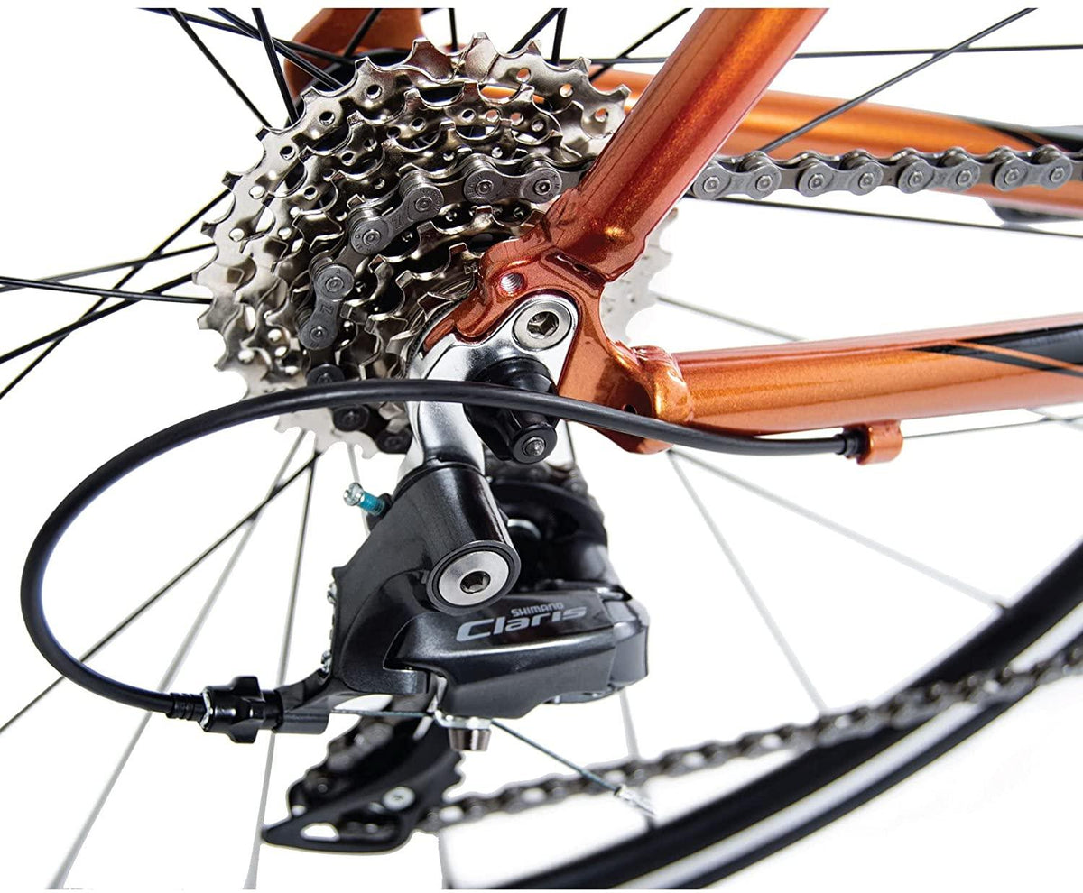 Tommaso Imola Endurance Aluminum Road Bike,  Claris R2000, 24 Speeds, Black, White, Burnt Orange