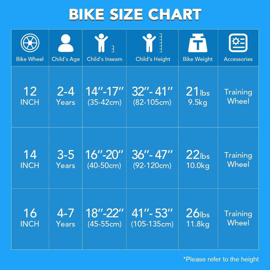 JOYSTAR 12" 14" 16" Kids Cruiser Bike with Training Wheels for Ages 2-7 Years Old Girls &amp; Boys, Toddler Kids Children Bicycles