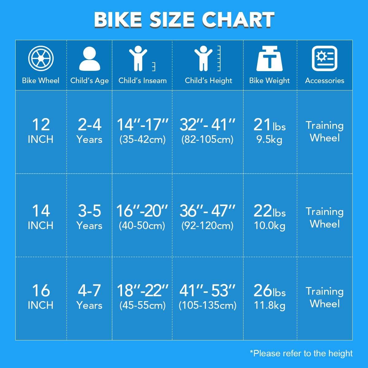 JOYSTAR 12" 14" 16" Kids Cruiser Bike with Training Wheels for Ages 2-7 Years Old Girls &amp; Boys, Toddler Kids Children Bicycles