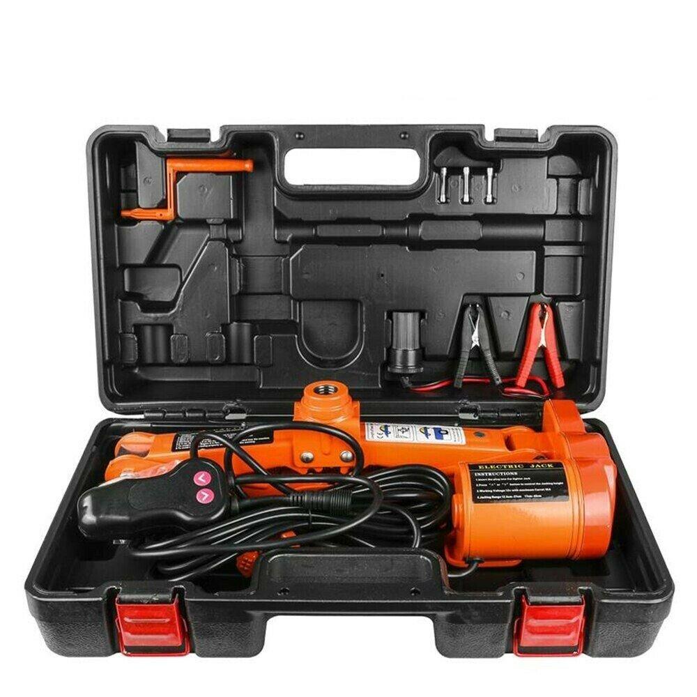 Electric Jack 12V Solid 43.5cm Height 3Ton Car Rolling Scissor Tire Repair Tool