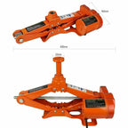 Electric Jack 12V Solid 43.5cm Height 3Ton Car Rolling Scissor Tire Repair Tool