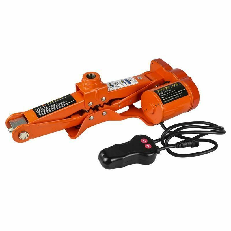 Electric Jack 12V Solid 43.5cm Height 3Ton Car Rolling Scissor Tire Repair Tool