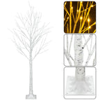 6FT Snowflake Christmas Tree with 96 LED Lamp For Outdoor Party Decorate Xmas