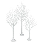 Prelit Birch Tree 96 LEDs Light Silver Twig Warm White White Branches (6 Ft) Home Festival Party Christmas Indoor and Outdoor 1 Pack