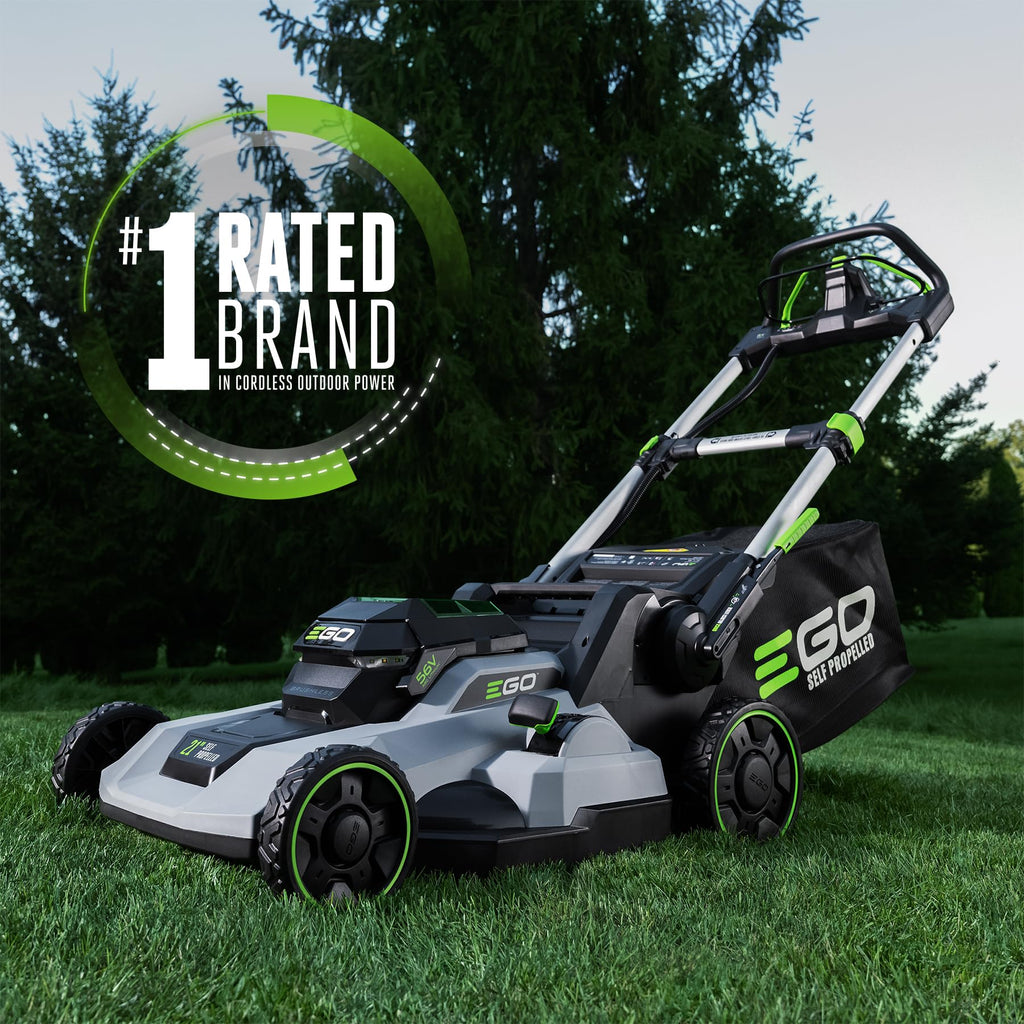 21-Inch Electric Lawn Mower, Self-Propelled Cordless, Includes 56V 6.0Ah Battery and 320W Charger (LM2114SP) Plus Extra 21" Mower High-Lift Blade (AB2103)