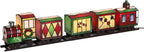 Bieye L10774 Christmas Train Tiffany Style Stained Glass Accent Table Lamp Night Light for Decorating, 39"L x 8"H