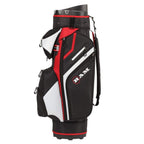 Ram Golf Premium Cart Bag with 14 Way Molded Organizer Divider Top Black Red