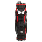 Ram Golf Premium Cart Bag with 14 Way Molded Organizer Divider Top Black Red