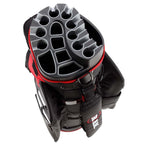 Ram Golf Premium Cart Bag with 14 Way Molded Organizer Divider Top Black Red