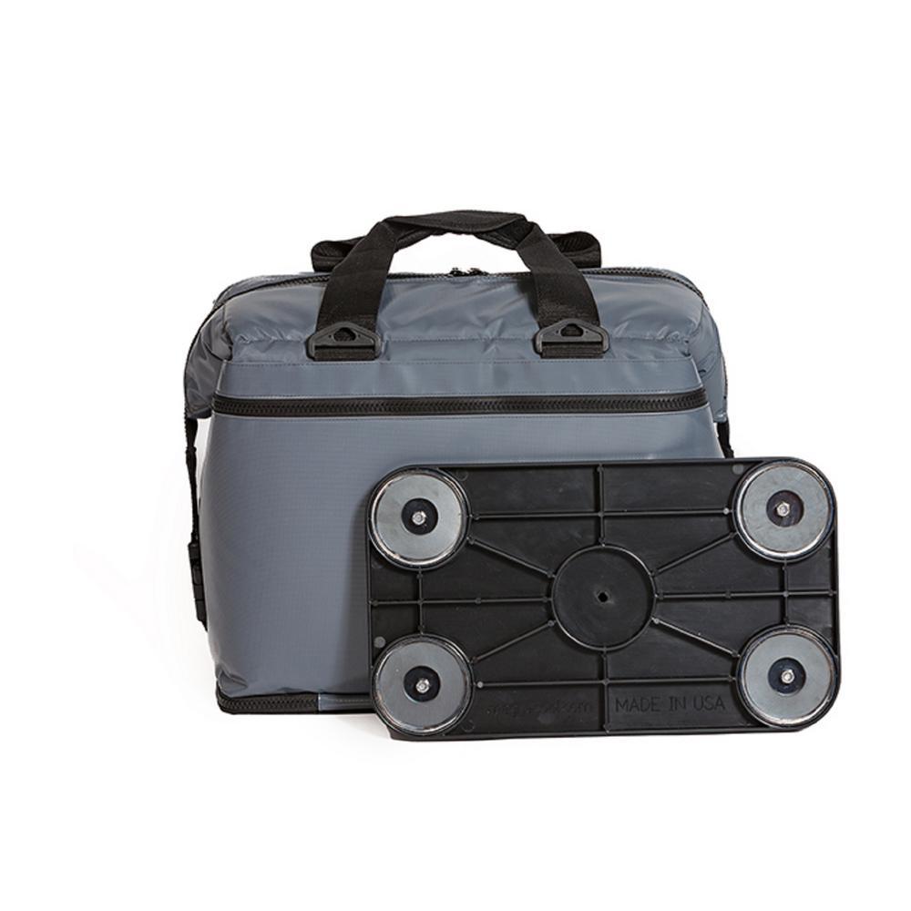 Magnetic Grey 24 cans soft cooler with zippered pouch