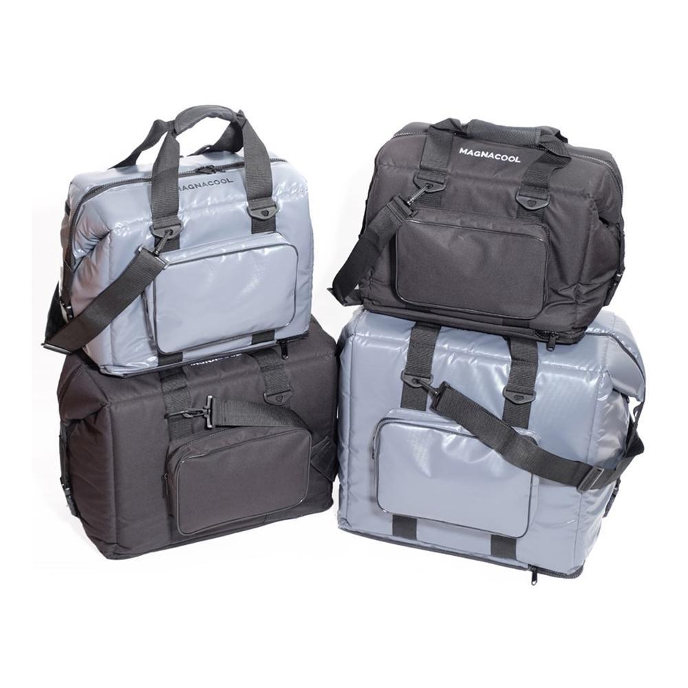 Magnetic Grey 24 cans soft cooler with zippered pouch