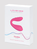 Lovense Quake App Controlled Rechargeable Dual Clitoral and G-Spot Vibrator, Pink