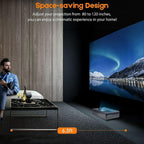 ommc 4k uhd laser tv home theatre projector bright 2500 lumens ultra short throw
