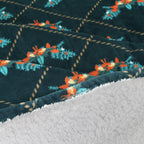 Printed Electric Heated Blanket Queen Plush Reversible Sherpa &amp; Flannel Washable Heated Throw with 10 Heat Settings/Safety 8 Hours Auto-Off Dual Controllers (Dark Green, 84‘’×90“)…
