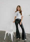 embossed print flares