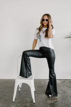 embossed print flares