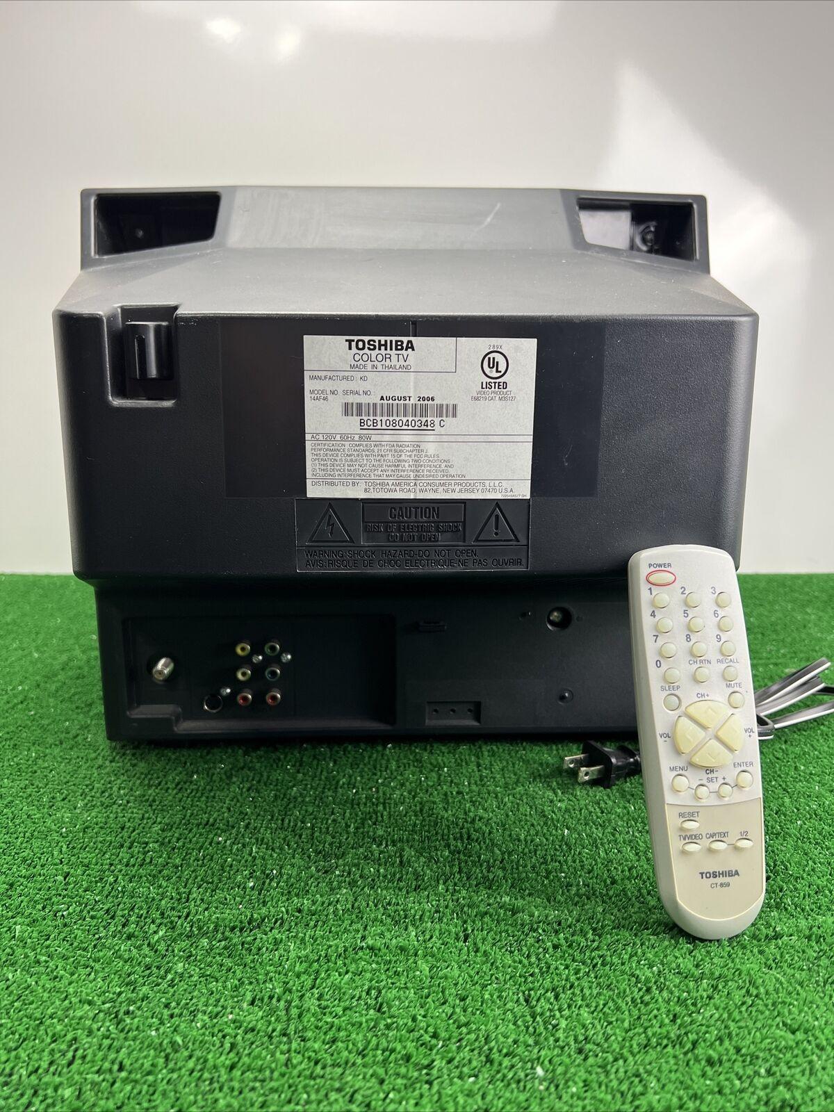 toshiba 14af46 14” crt tv for retro gaming component s-video/remote
