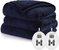 Sunbeam Ultraplush Heated Blanket | 12 Heat Settings - (Blue)