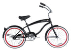 Micargi 20 In. Famous Kid's Size Bike Cruiser, Black, White and Red