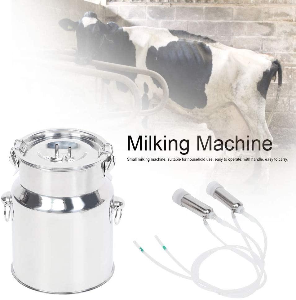 naroote electric milking machine, 5l mini electric pulsation milking machine milker livestock husbandry and breeding machine voltage 100-240v -really good products(5l cow)