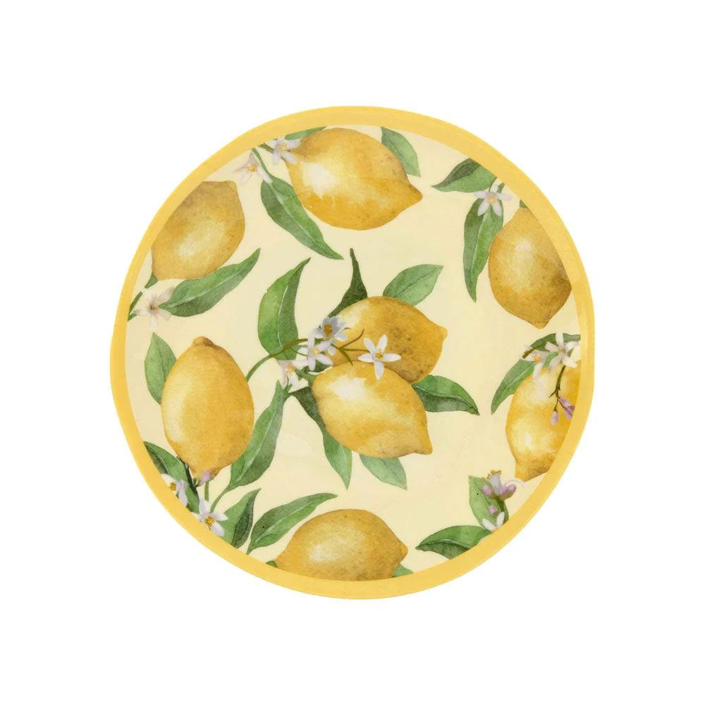 Lemons Outdoor Melamine Dinnerware Set