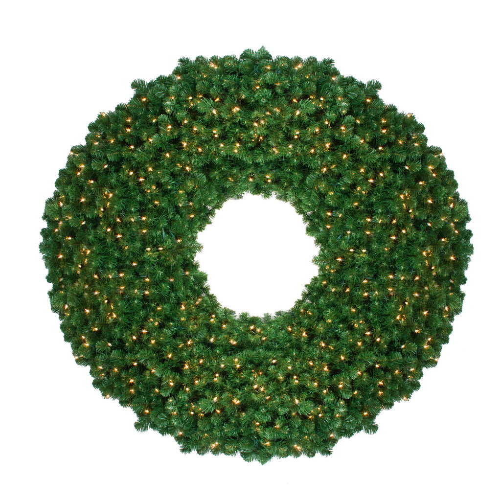 Northlight 60" Prelit Olympia Pine Artificial Christmas Wreath - Clear Lights