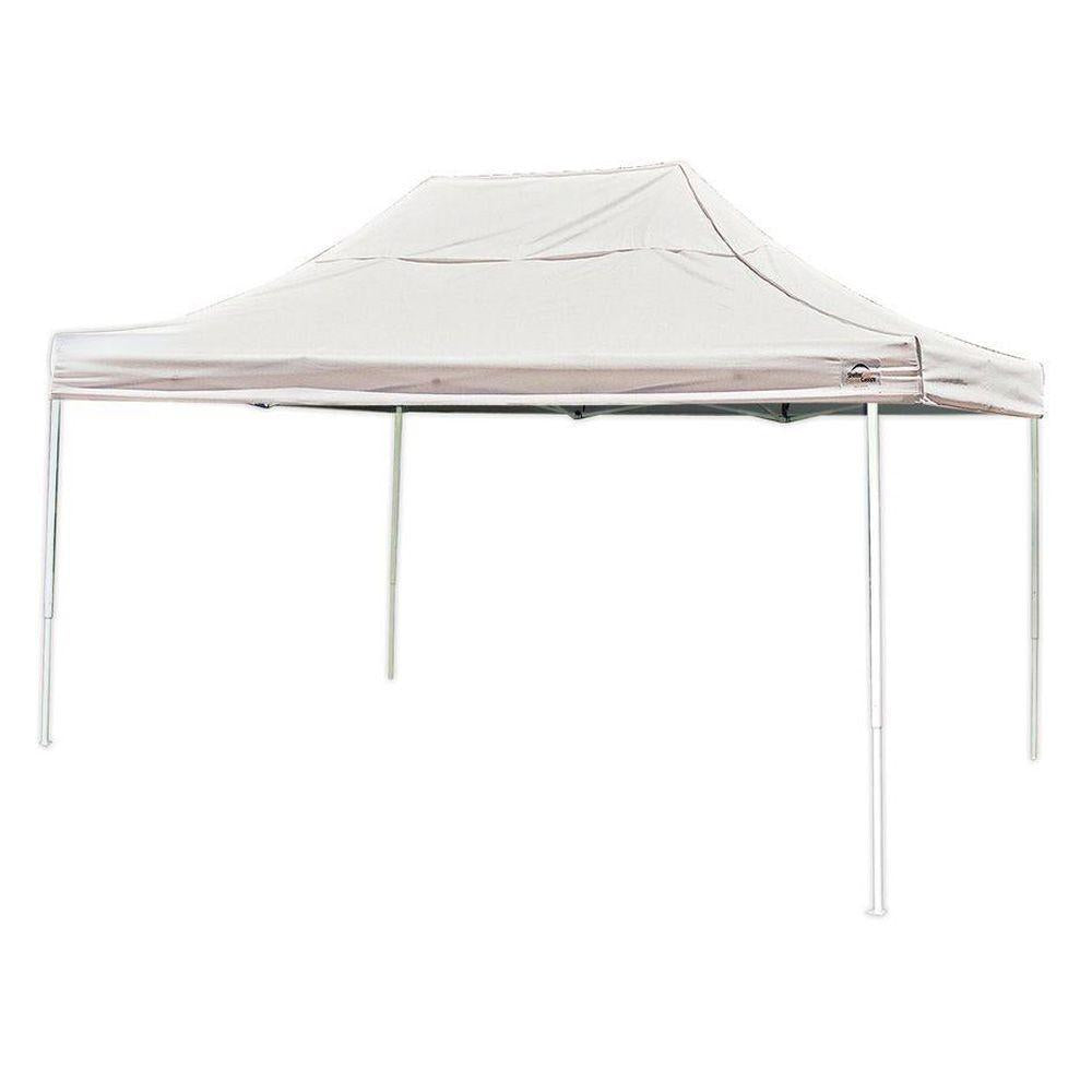 10 ft. W x 15 ft. H Pro Series Straight-Leg Pop-Up Canopy in White with 4-Position-Adjustable Steel Frame