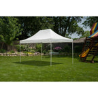 10 ft. W x 15 ft. H Pro Series Straight-Leg Pop-Up Canopy in White with 4-Position-Adjustable Steel Frame