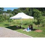 10 ft. W x 15 ft. H Pro Series Straight-Leg Pop-Up Canopy in White with 4-Position-Adjustable Steel Frame