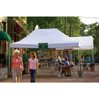 10 ft. W x 15 ft. H Pro Series Straight-Leg Pop-Up Canopy in White with 4-Position-Adjustable Steel Frame