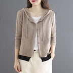 Autumn Loose Cotton Linen Hoodie Sweater