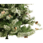 Fraser Hill Farm 7.5-Foot Pre-Lit Buffalo Fir Green Slim Artificial Christmas Tree, Smart Lights, FFBF075-3SN