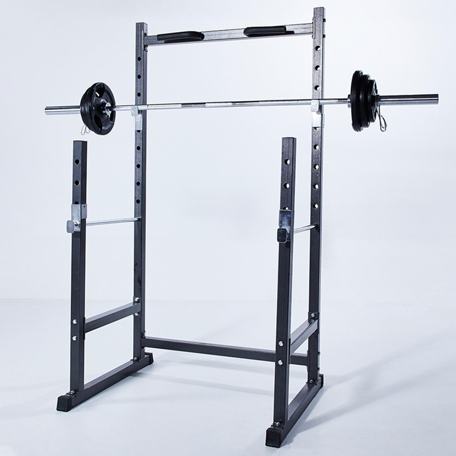 Half Frame Barbell Squat Rack Pull-Up Multi-Function Fitness Equipment