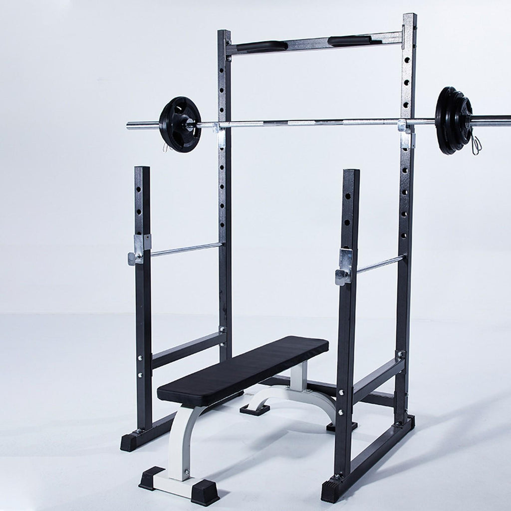Half Frame Barbell Squat Rack Pull-Up Multi-Function Fitness Equipment