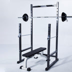 Half Frame Barbell Squat Rack Pull-Up Multi-Function Fitness Equipment