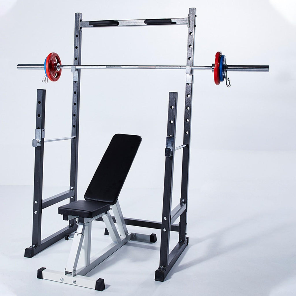 Half Frame Barbell Squat Rack Pull-Up Multi-Function Fitness Equipment